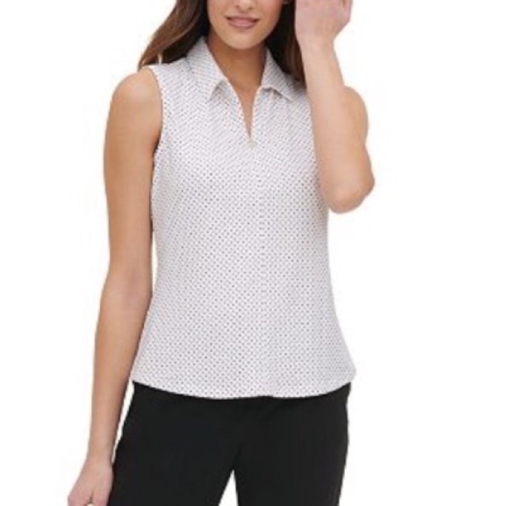 Tommy Hilfiger Sleeveless Polka Dot Print Top